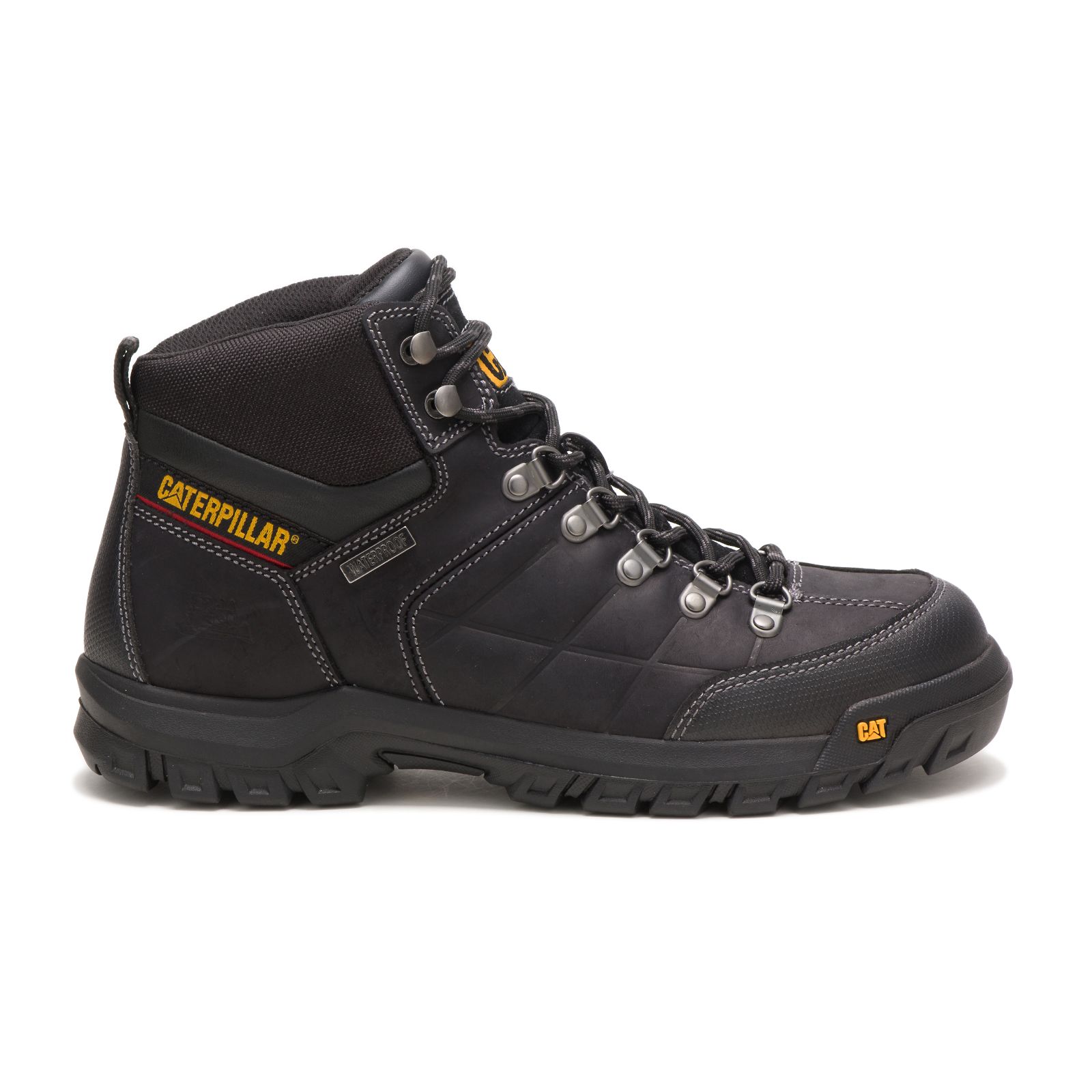 Caterpillar Threshold Waterproof Philippines - Mens Work Boots - Black 42015PGQN